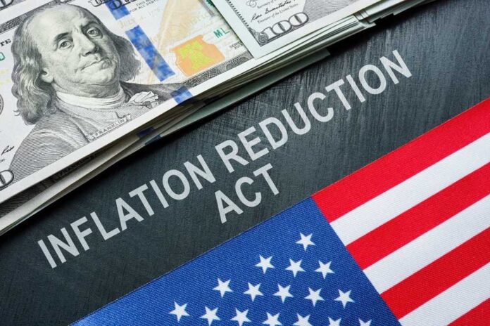 Usa,Flag,,Dollars,And,Inscription,Inflation,Reduction,Act.