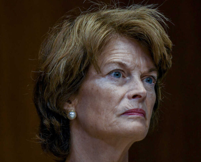Senator,Lisa,Murkowski,Republican,Of,Alaska,Listens,To,Witness,During